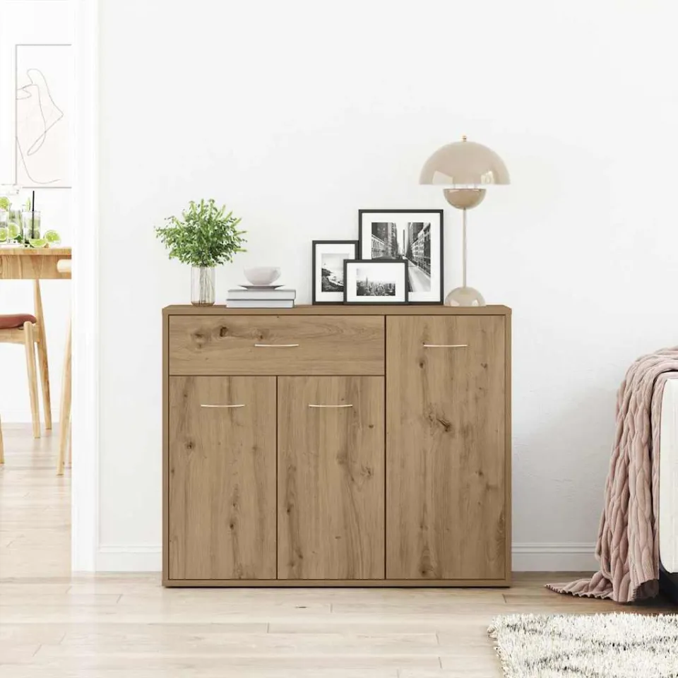 vidaXL Dressoir ambachtelijk spaanplaat hout ambachtelijk eikenkleurig, foto 3