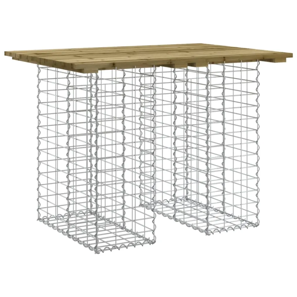 vidaXL Tuintafel schanskorfontwerp 100x70x72 cm geïmpregneerd hout bruin, foto 3