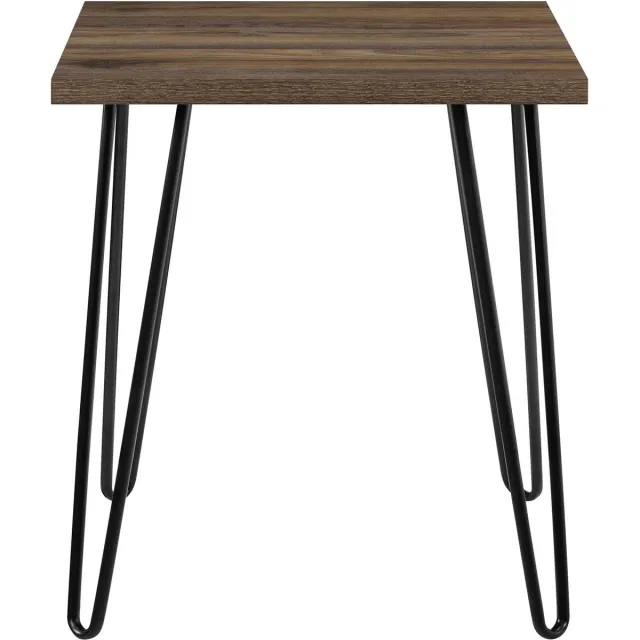 Notio Living Owen-Eindtafel - Vierkant - Walnootlook Zwart