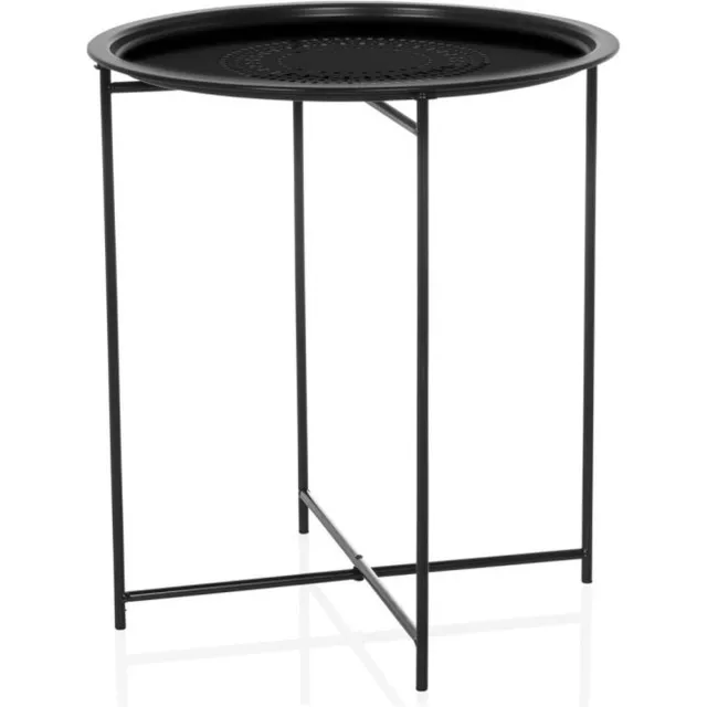 hjh LIVING Bijzettafel / salontafel / sofatafel ALLRUND metaal zwart hjh LIVING