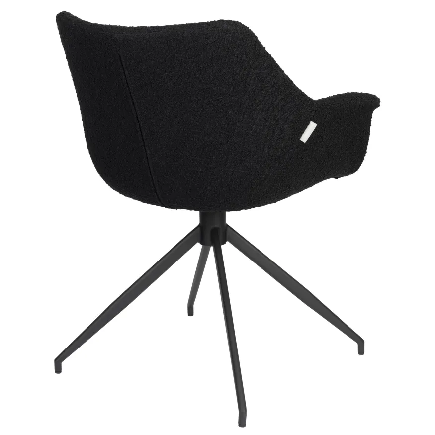 Zuiver Doulton draaifauteuil zwart, foto 4