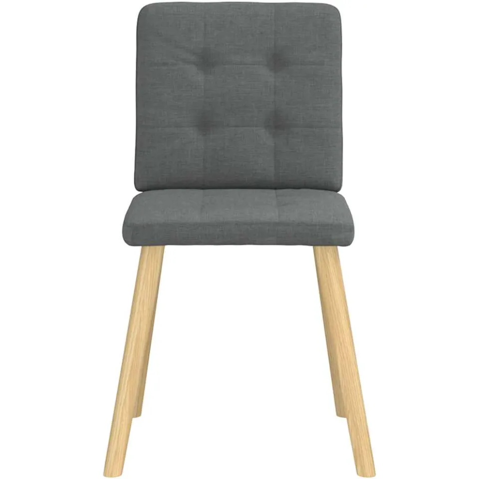 vidaXL Eetkamerstoelen 6 st stof donkergrijs