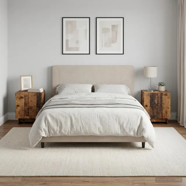 vidaXL Nachtkastje 2 st Oud hout 43 x 34,5 x 50 cm Bewerkt hout bruin, foto 2