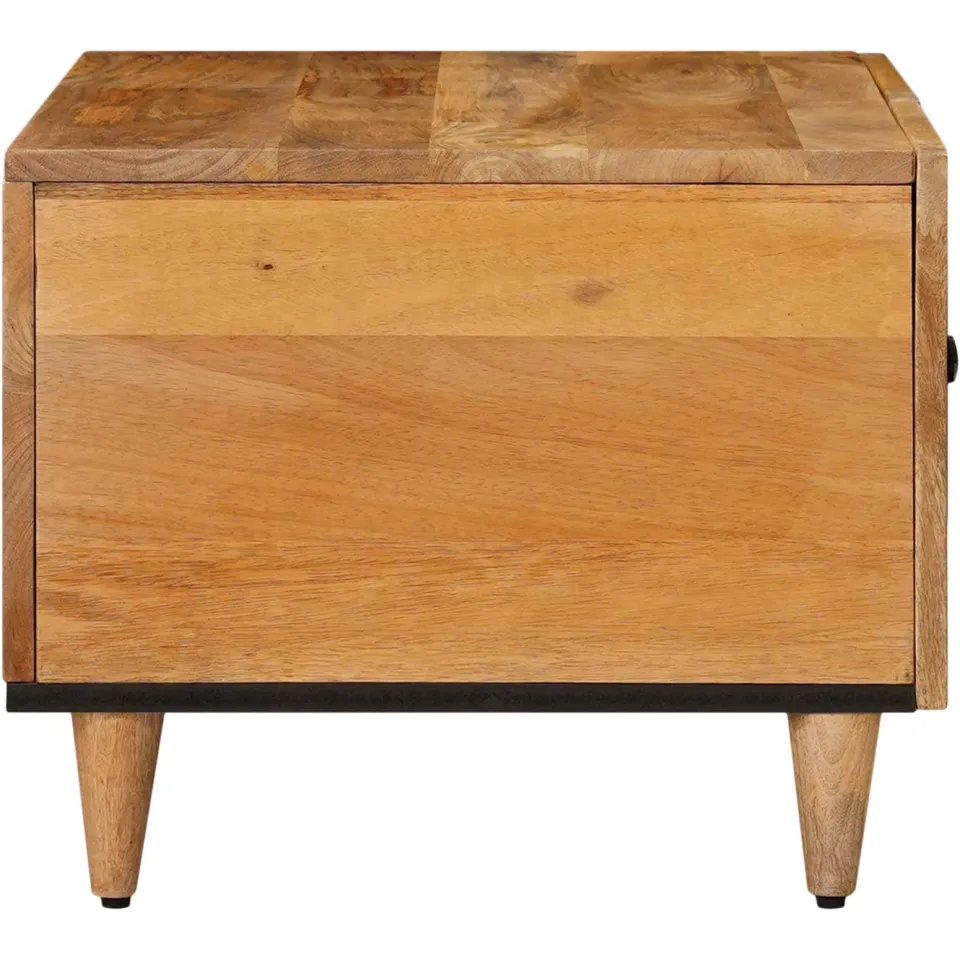 vidaXL Salontafel Naturel 80 x 50 x 40 cm Massief Mango Hout, foto 4