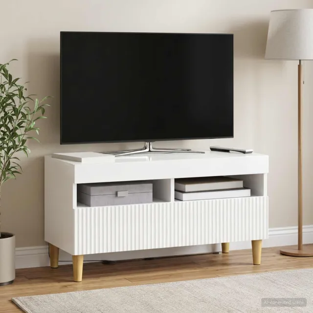 vidaXL LED tv-meubel ARNHEM 81 x 35 x 43 cm Hoogglans Wit Bewerkt hout, foto 2