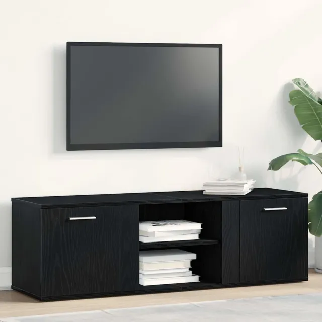 vidaXL TV-meubel Zwart Eiken 120x34x37 cm Bewerkt Hout, foto 2