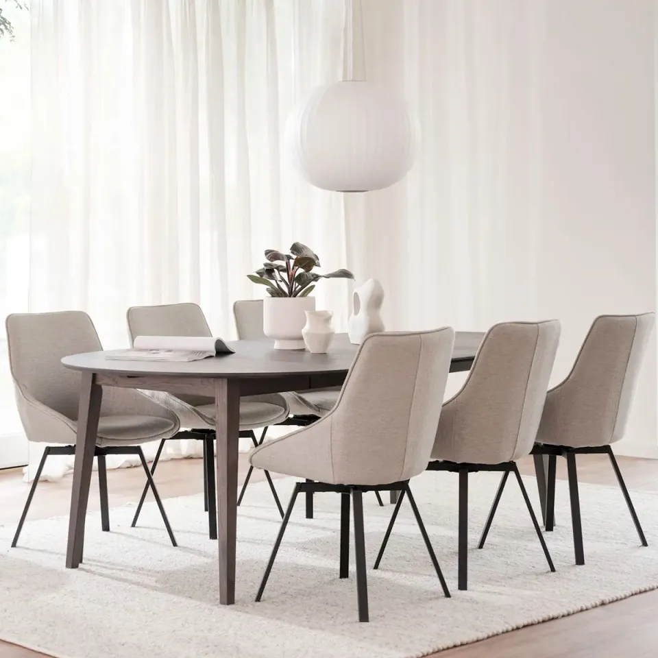 Rowico Home Filippa verlengstuk voor de ronde Filippa eettafel donkerbruin - 45 x 120 cm bruin, foto 3