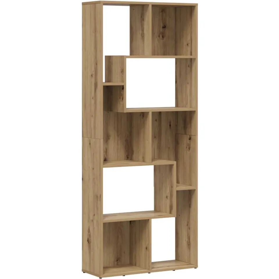 vidaXL Boekenkast Artisan Eiken 67x24x161 cm Bewerkt Hout Bruin