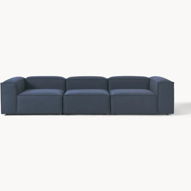 Westwing Collection Modulaire bank Lennon (4-zits) Blauw