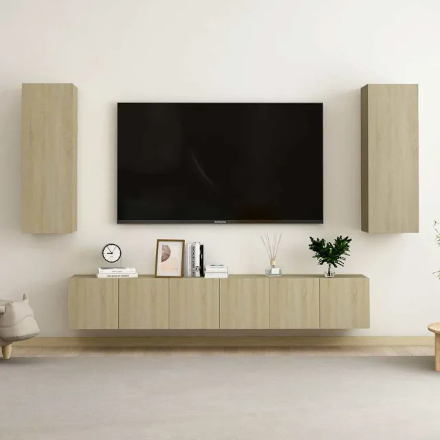 vidaXL 5-delige Tv-meubelset bewerkt hout sonoma eikenkleurig, foto 2