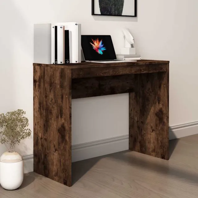 vidaXL Bureau 90x40x72 cm bewerkt hout gerookt eikenkleurig Bruin