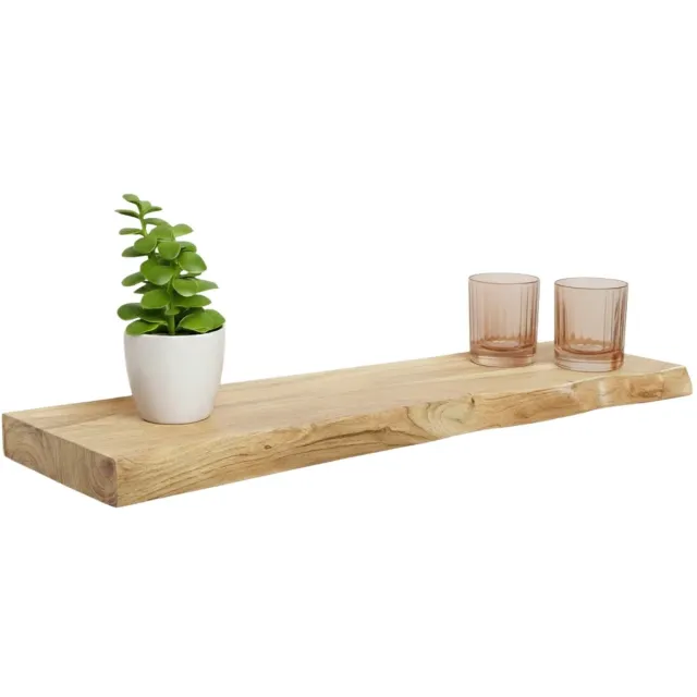 Lizzely Garden & Living Wandplank lichtbruin Inge industrieel lengte 100cm acacia hout muurdecoratie