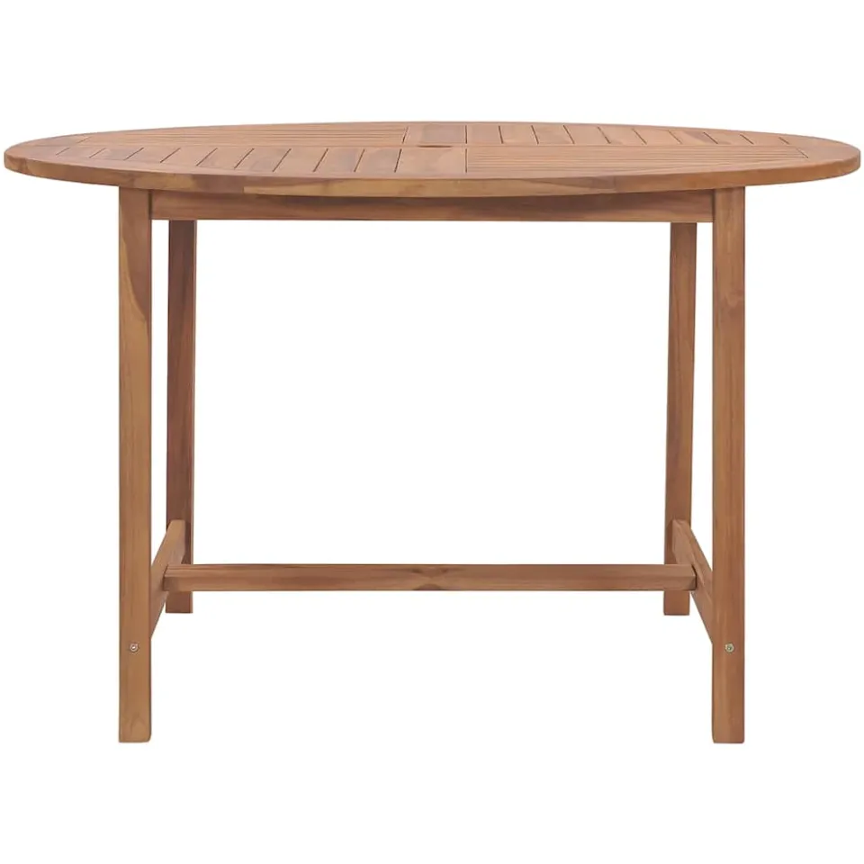 vidaXL Tuintafel Ø110x75 cm massief teakhout Bruin