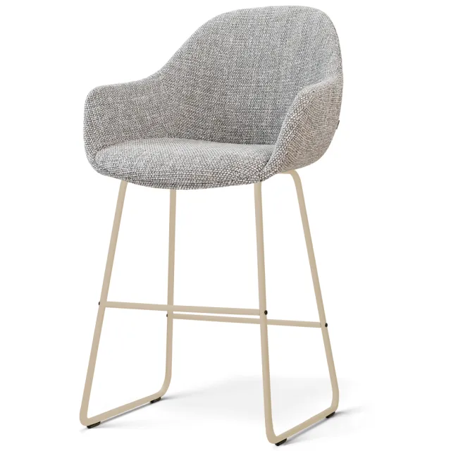 Nolon Nino-Mae barkruk grijs blend - beige onderstel - 65 cm