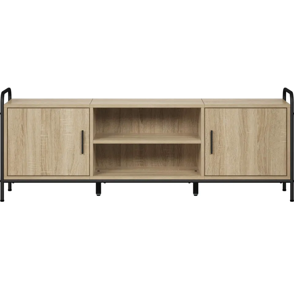 vidaXL Tv-meubel 133 x 33 x 50 cm Sonoma Eiken Bewerkt hout, foto 4