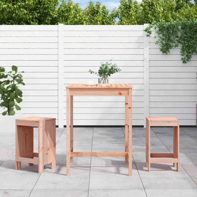 vidaXL 3-delige Tuinbarset massief douglashout bruin, foto 2