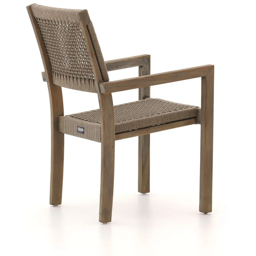 ROUGH Furniture ROUGH Batang Rope dining tuinstoel stapelbaar grijs, foto 4