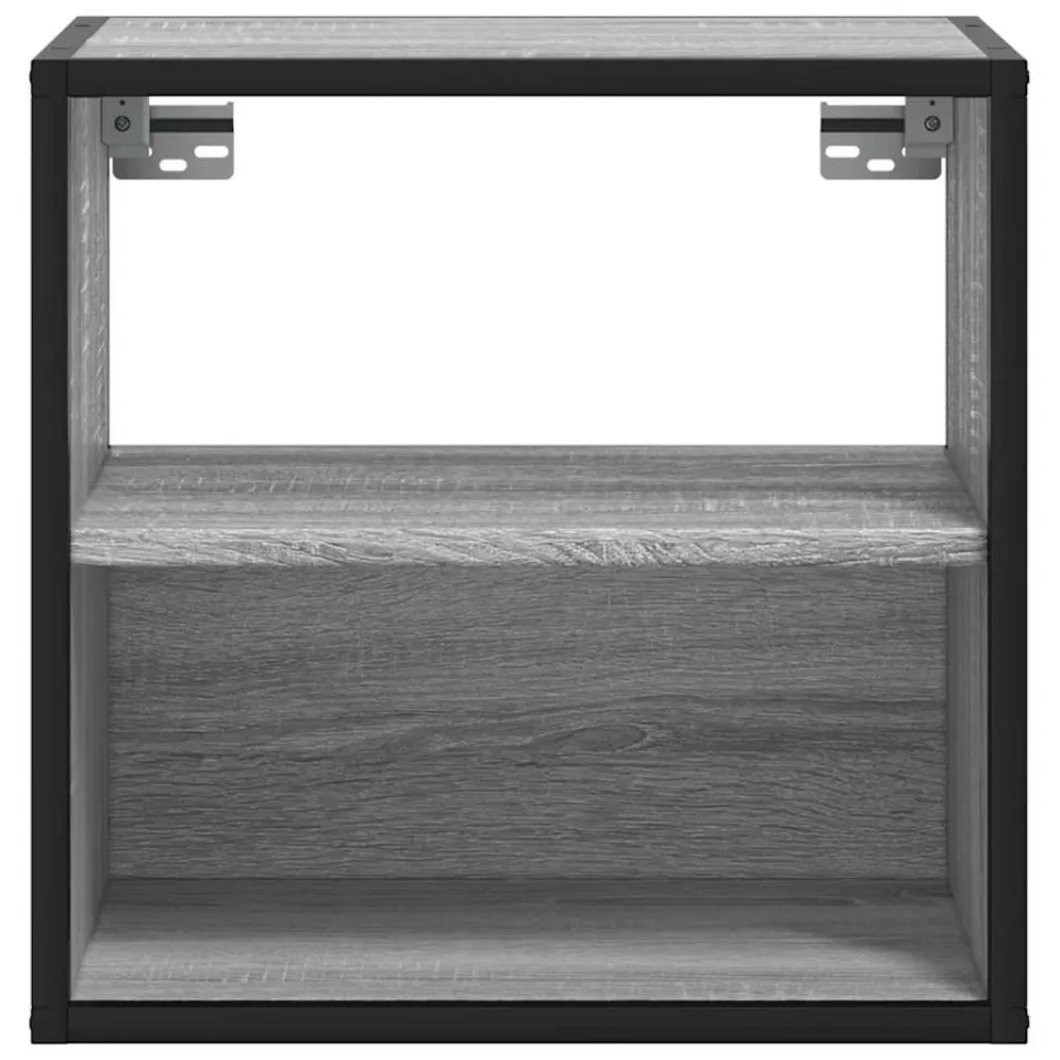 vidaXL Nachtkastjes 2st wandgemonteerd 40x31x39,5cm grijs sonoma eiken, foto 4