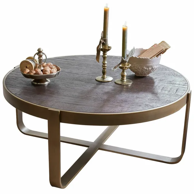 Loberon Salontafel Cranthorpe goud/bruin