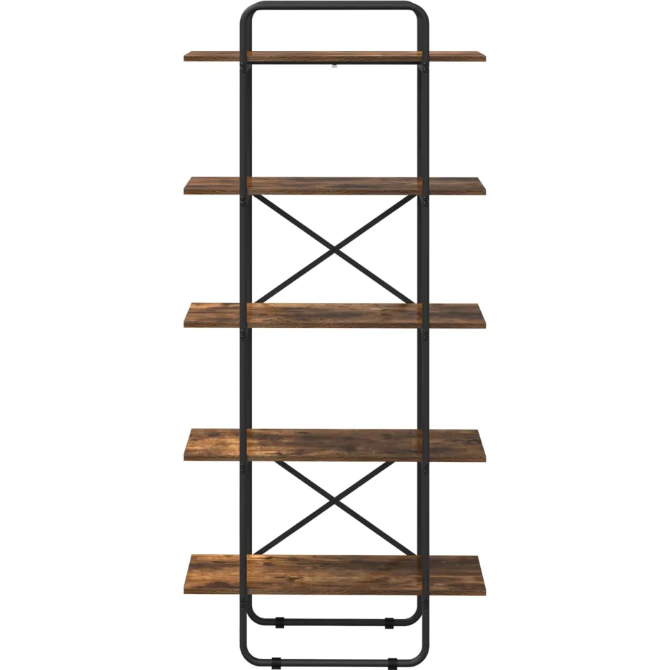 vidaXL Boekenrek 5-laags 80 x 35 x 175,5 cm PB Gerookt eiken Bruin