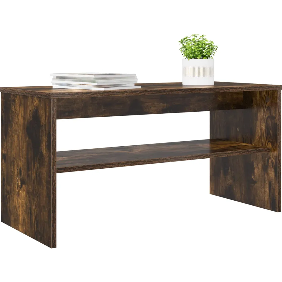 vidaXL TV-kast 80 x 35 x 40 cm Gerookt eiken Bewerkt hout Bruin