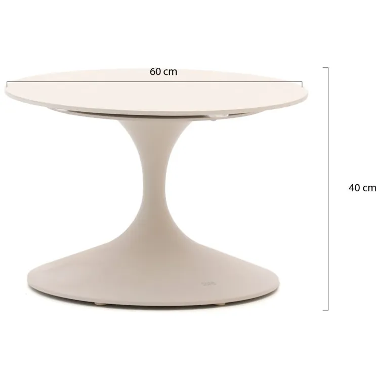 Suns Nova lounge tuintafel ø 60cm (h: 40cm) taupe, foto 2