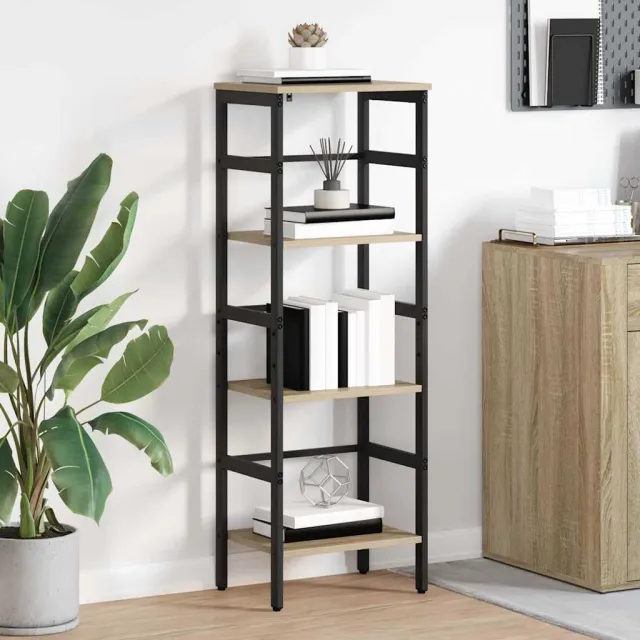 vidaXL Boekenkast 3-laags 40 x 29,5 x 115 cm Bewerkt hout Sonoma Eiken, foto 2