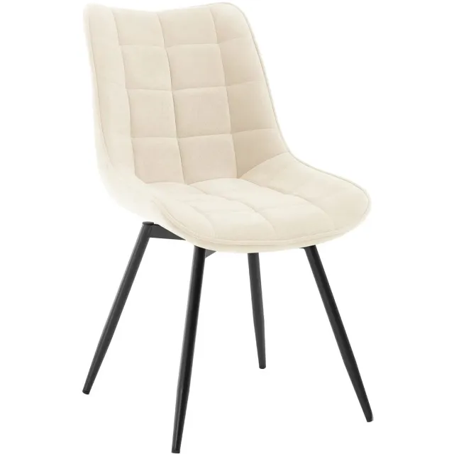 Klarven Eetkamerstoelen Set Van 2 Beige - Draaibare Eetkamerstoel - Eetkamerstoelen Draaibaar - Dining Chair - Fluweel - Stof Bekleed, Ergonomisch Met Rugleuning, 360 Graden Draaibaar - B46xd60,5xh83,5cm