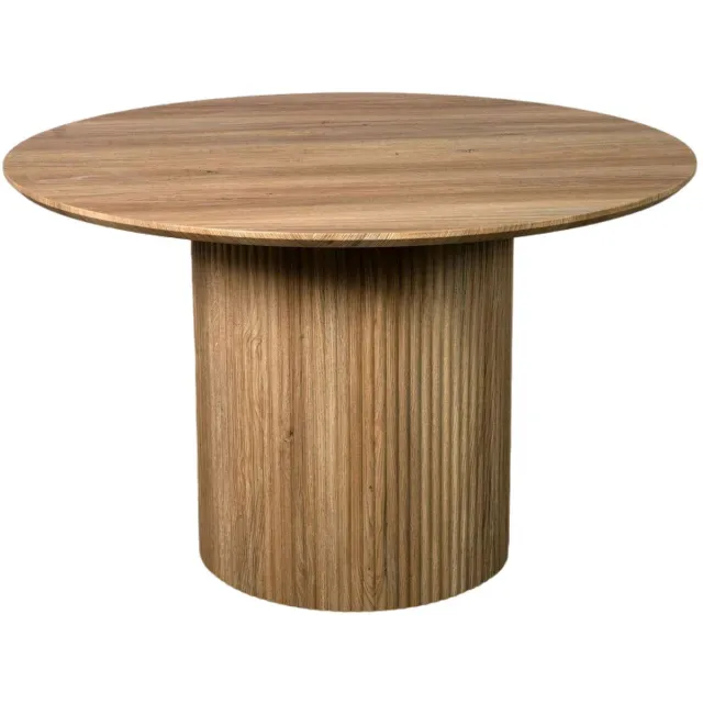 Lizzely Garden & Living Eettafel Kiko rond 120cm lichtbruin Japandi eetkamertafel
