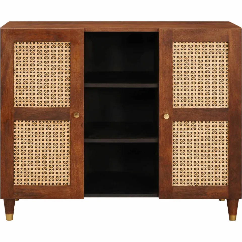 vidaXL Dressoir Bruin 90 x 33,5 x 75 cm Massief Mango Hout, foto 3