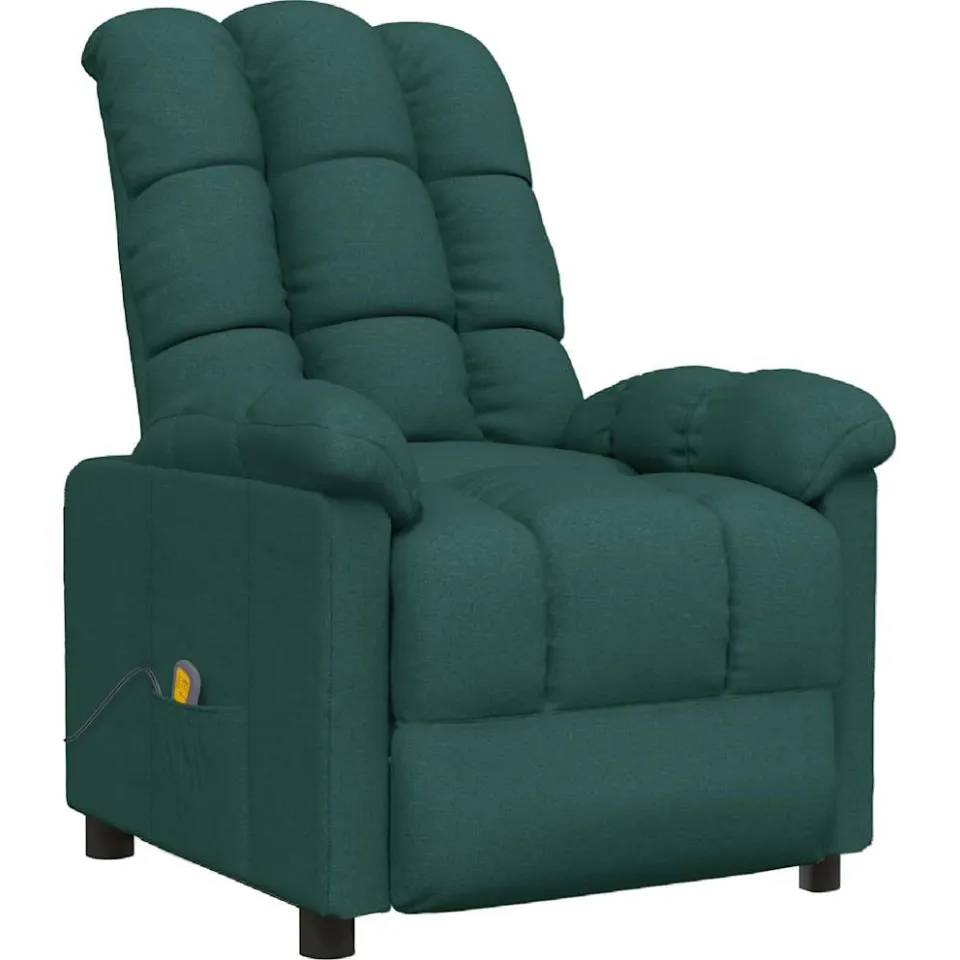 vidaXL Massagestoel stof donkergroen, foto 3