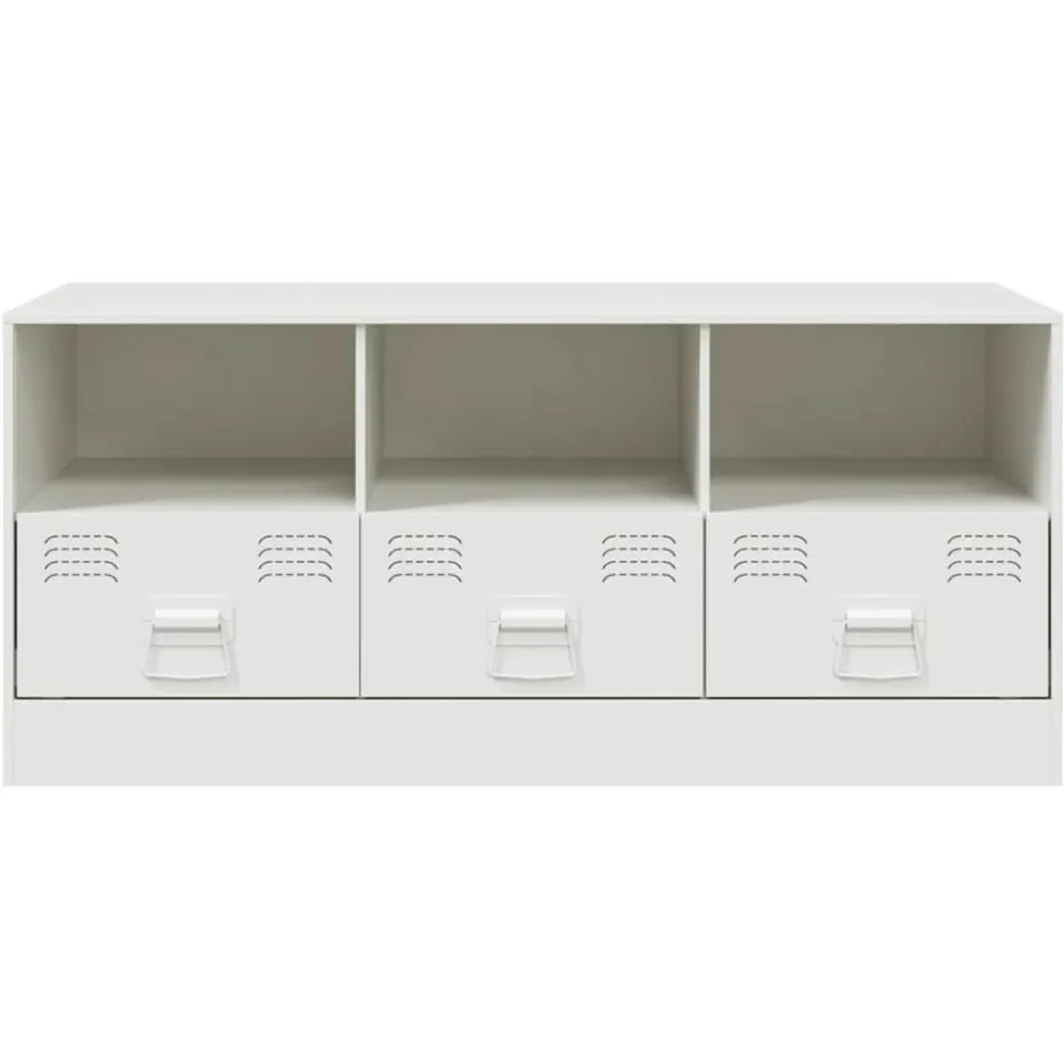 vidaXL Tv-meubel 99x39x44 cm staal wit, foto 4