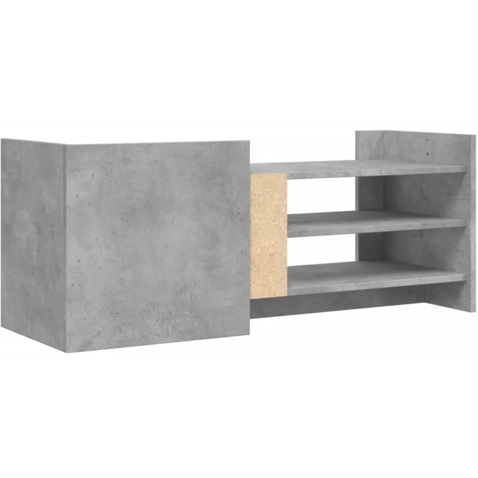 vidaXL Tv-meubel 100x35x40 cm bewerkt hout betongrijs grijs, foto 4