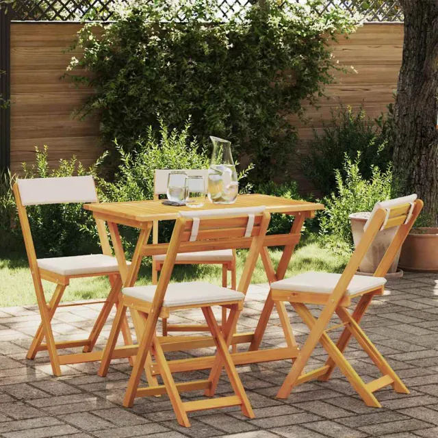 vidaXL Bistroset 5 st Olie naturel Massief Acaciahout, foto 2