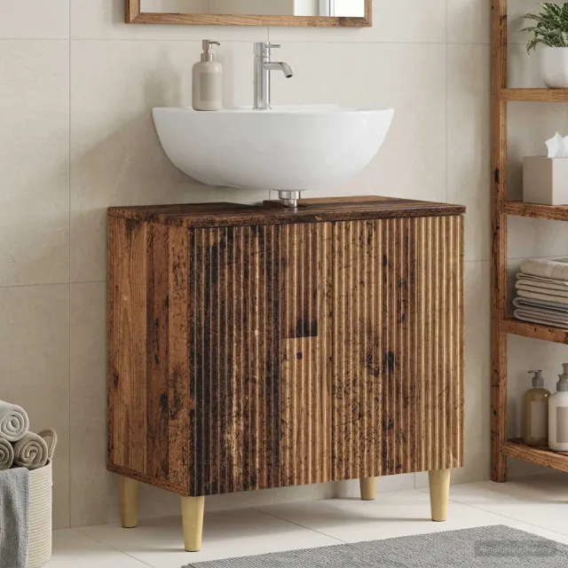 vidaXL Badkamer wastafelkast ARNHEM Oud hout 59,5 x 31,5 x 59 cm bruin, foto 2
