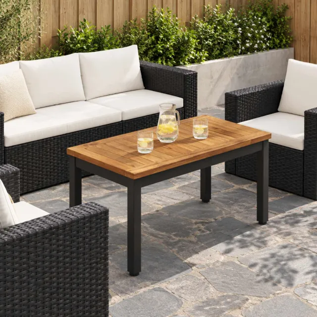 vidaXL Salontafel NAARDEN Naturel en Zwart 60,5 x 30 x 36 cm, foto 2