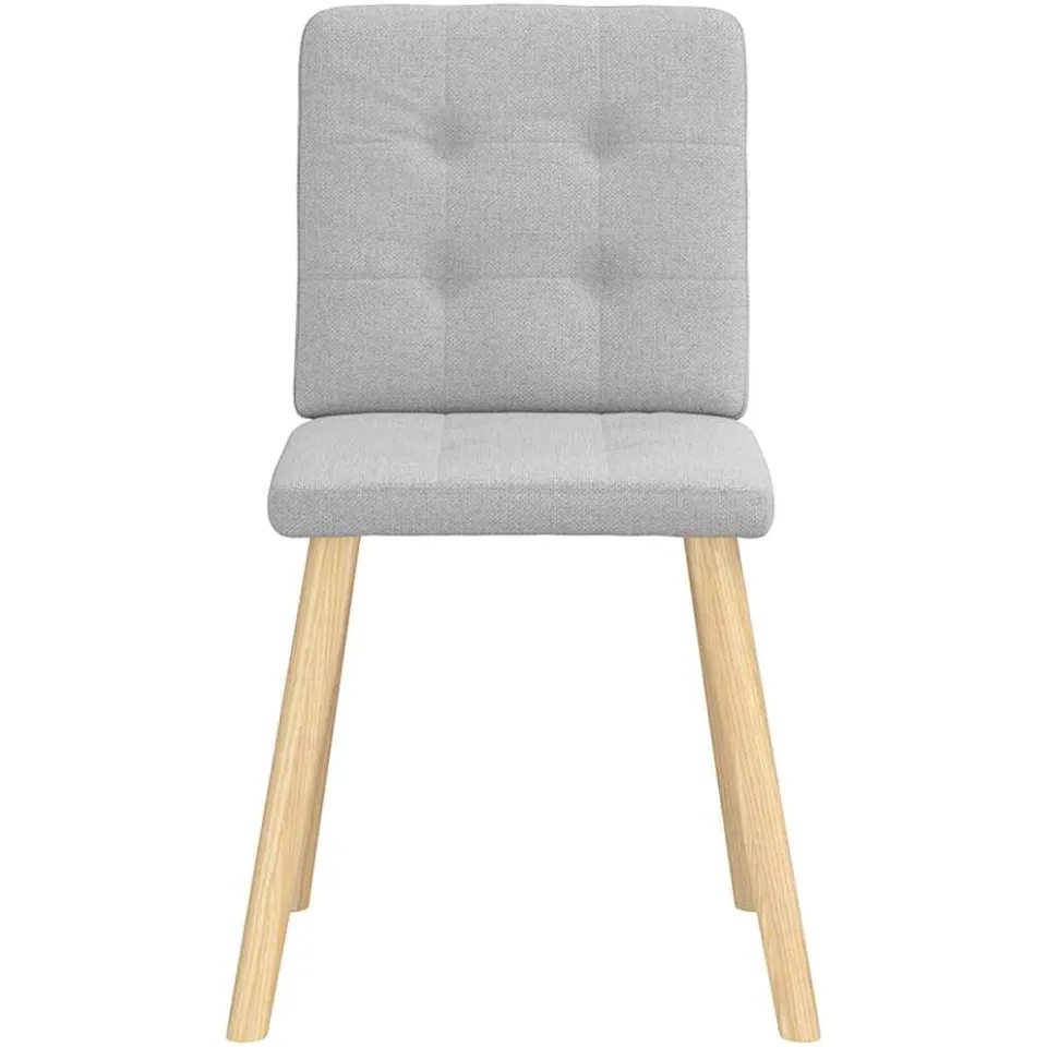 vidaXL Eetkamerstoelen 2 st stof wolk grijs, foto 4