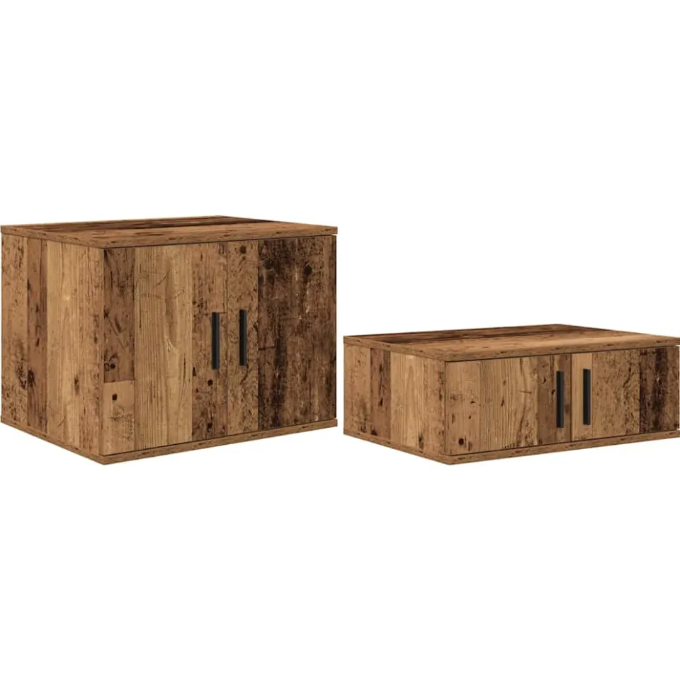 vidaXL Opbergkast 2 st Oudhout 103 x 41 x 40 cm Bewerkt hout bruin, foto 3