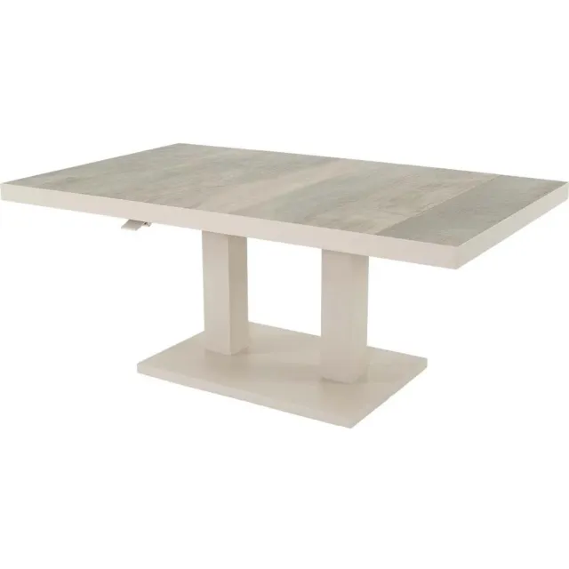LES Prato-loungetafel verstelbaar 140x85 cm - crème