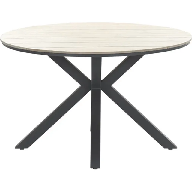 Garden Impressions Edison tuintafel - Ø122 cm - light teak Vironwood bruin