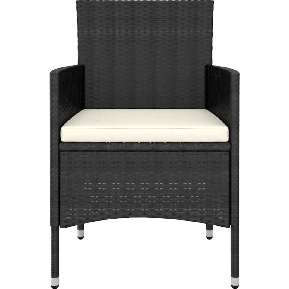 vidaXL 5-delige Loungeset poly rattan zwart, foto 4