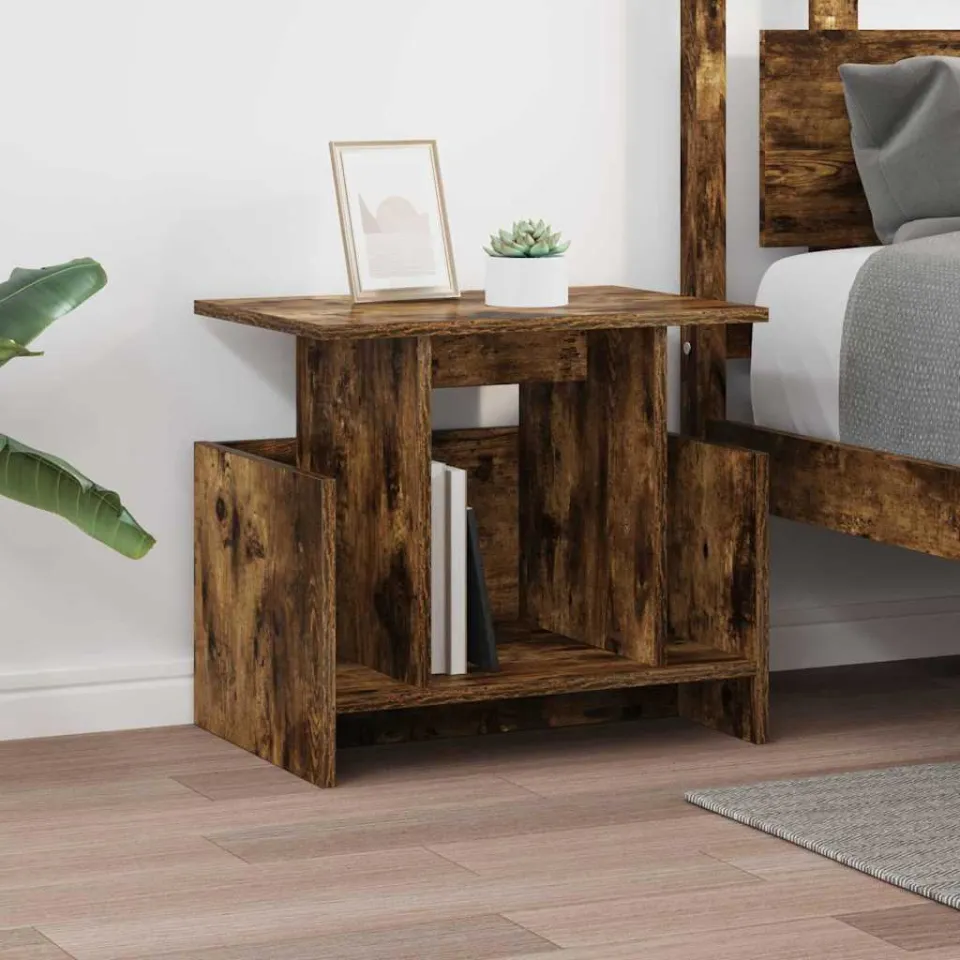 vidaXL TV-standaard 50 x 35 x 45 cm Gerookt eiken Bewerkt hout, foto 4