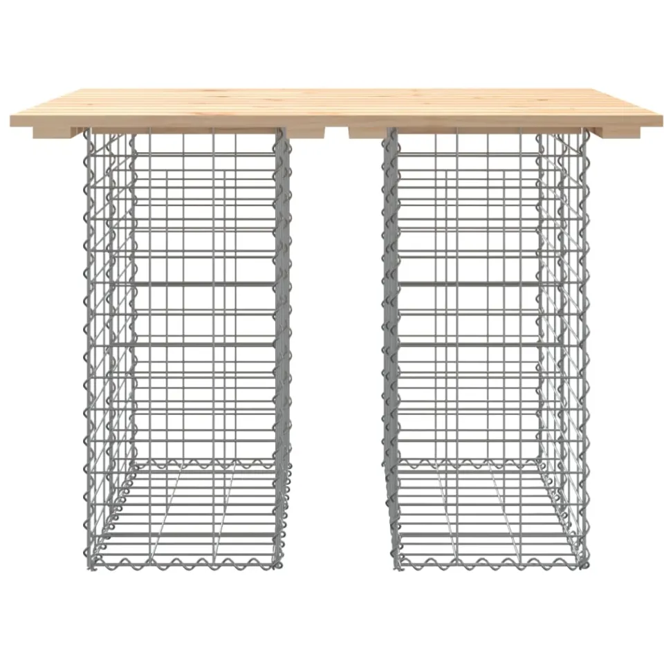 vidaXL Tuintafel schanskorfontwerp 100x70x72 cm massief grenenhout Bruin