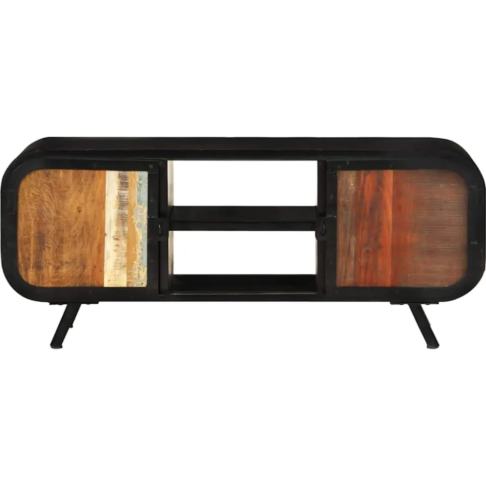vidaXL Tv-meubel 110x30x45 cm massief gerecycled hout bruin, foto 2