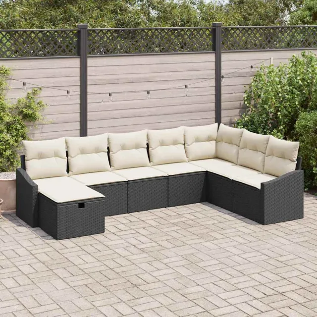 vidaXL Tuin Sofa Set 8 st poly rattan Beige