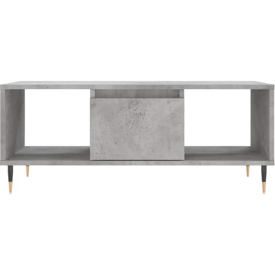 vidaXL Salontafel 90x50x36,5 cm bewerkt hout betongrijs grijs