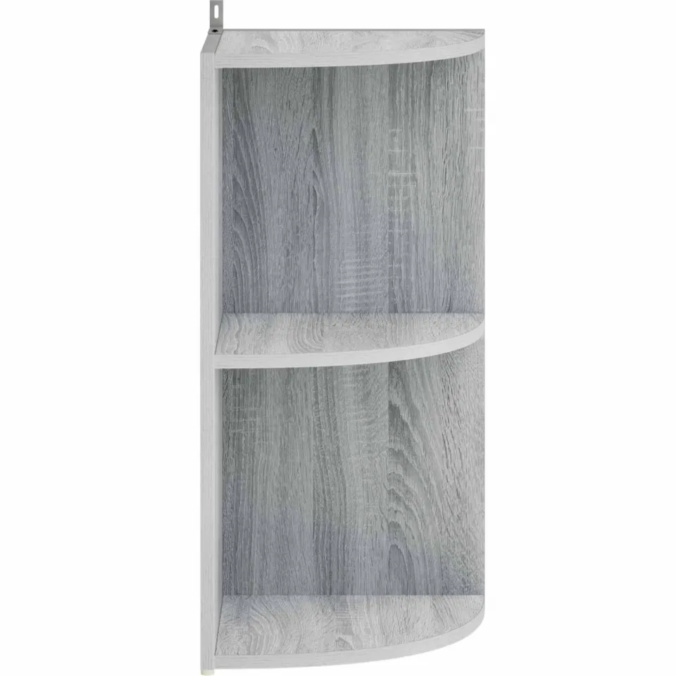 vidaXL Hoekplank 2-laags 41,5 x 41,5 x 72 cm Bewerkt hout Grijs Sonoma