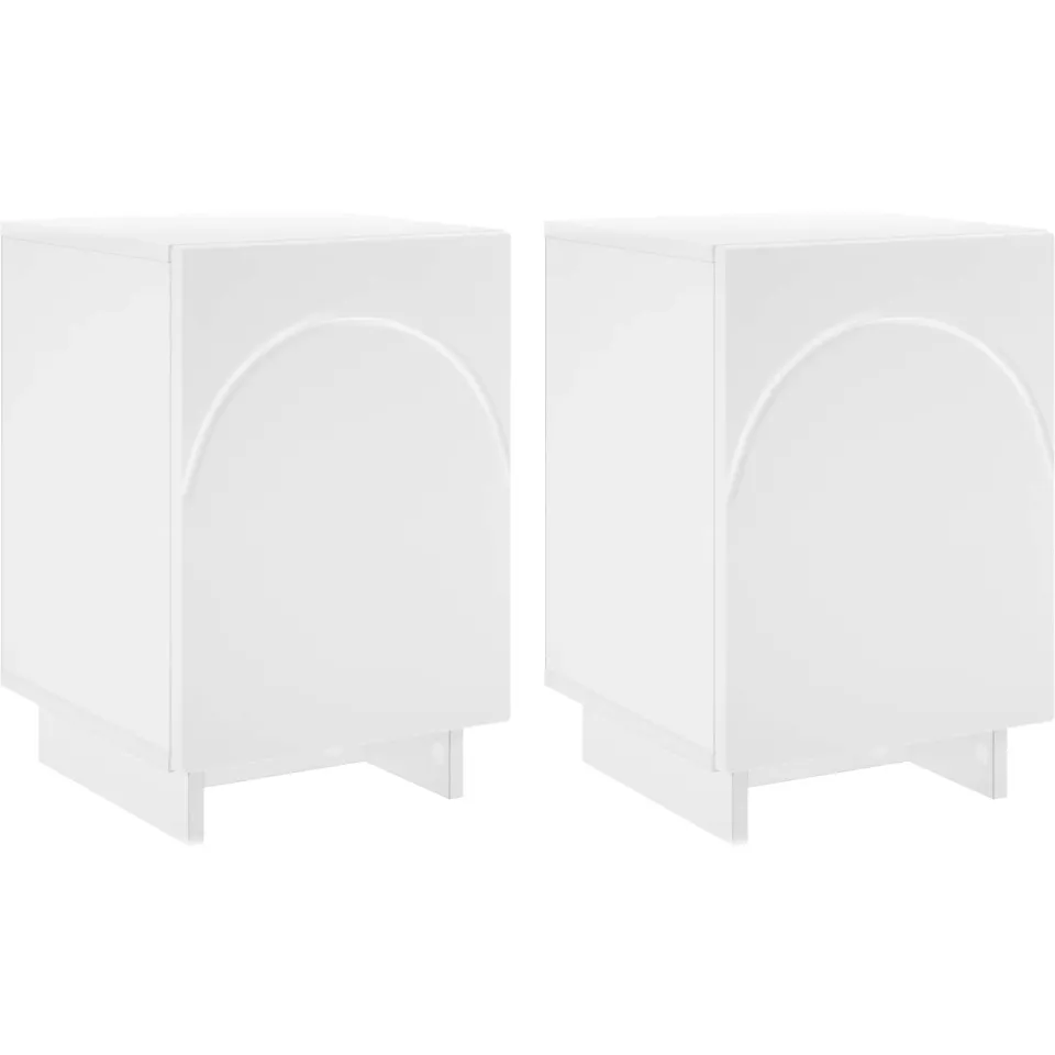 vidaXL Nachtkastje 2 st Wit 33,5 x 34,5 x 50 cm Bewerkt hout, foto 3