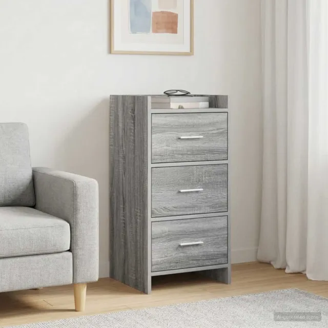 vidaXL Dressoir Grijs Sonoma 40 x 36 x 80 cm Bewerkt hout