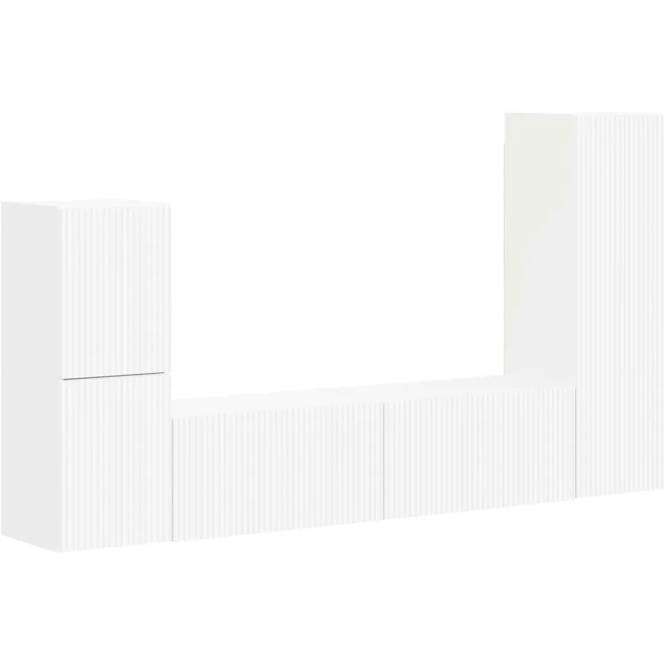 vidaXL Tv-meubelset 4 st 30 x 31 x 100 cm Wit, foto 3